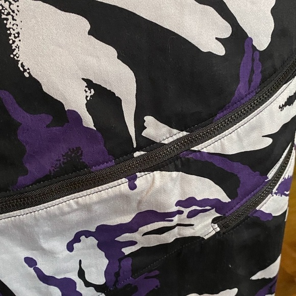 NWT Michael Michael Kors Black Purple Gray Camo Print Mini - Picture 5 of 6
